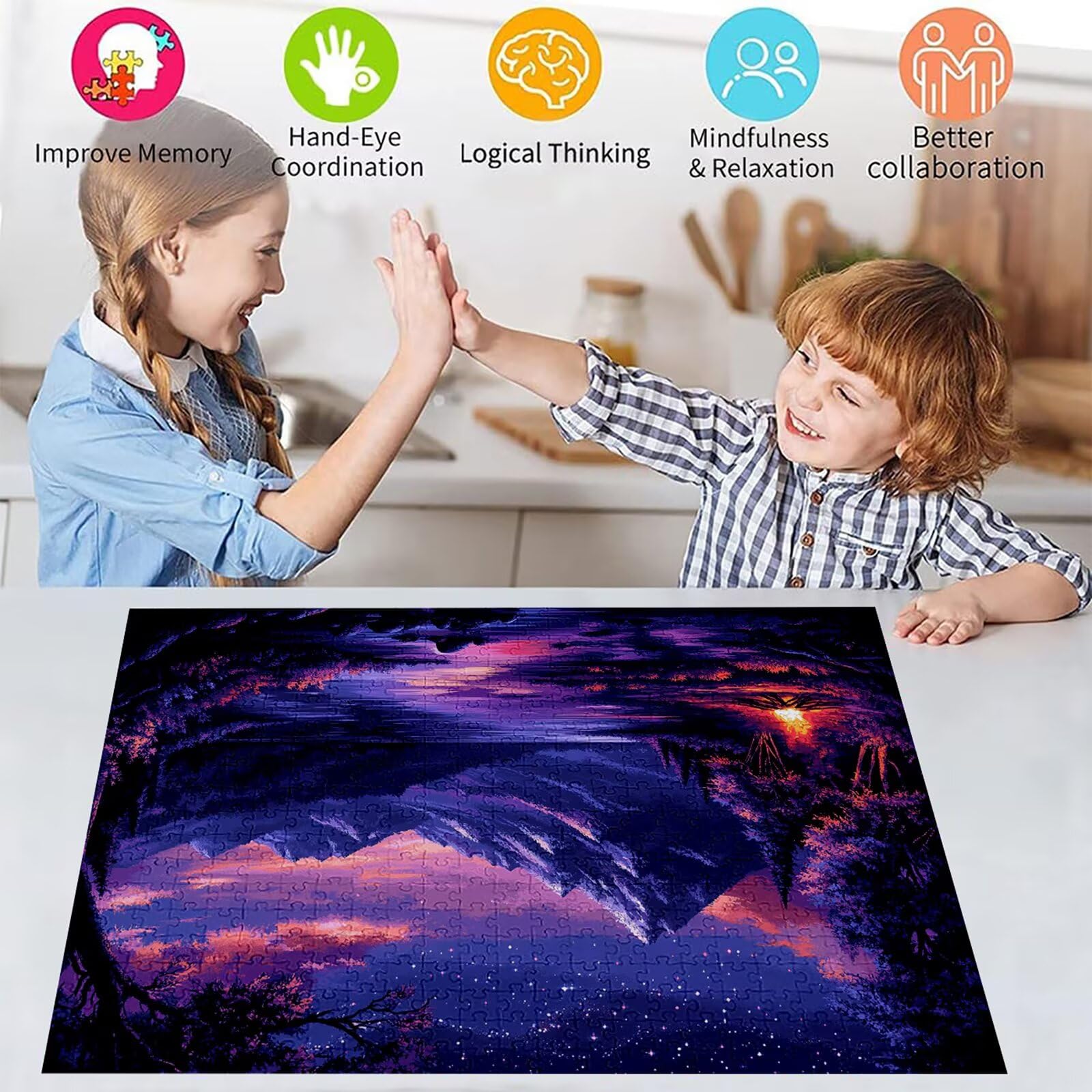 Puzzle 4000 elementów leśnych puzzle dla dorosłych krajobraz 141x87cm Unikalne rzemiosło klasyczne 3D drewniana układanka do rodzinnych gier biznesowych, układanka zrób to sam do dekoracji ścian domu