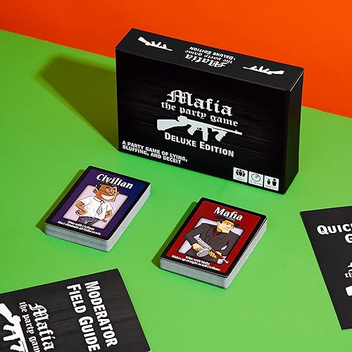 Miniatura 5 de Apostrophe Games Mafia The Party Game Deluxe Edition – Un juego de mentira, farol y engaño – Juego de cartas, adultos y adolescentes – Juego de mesa