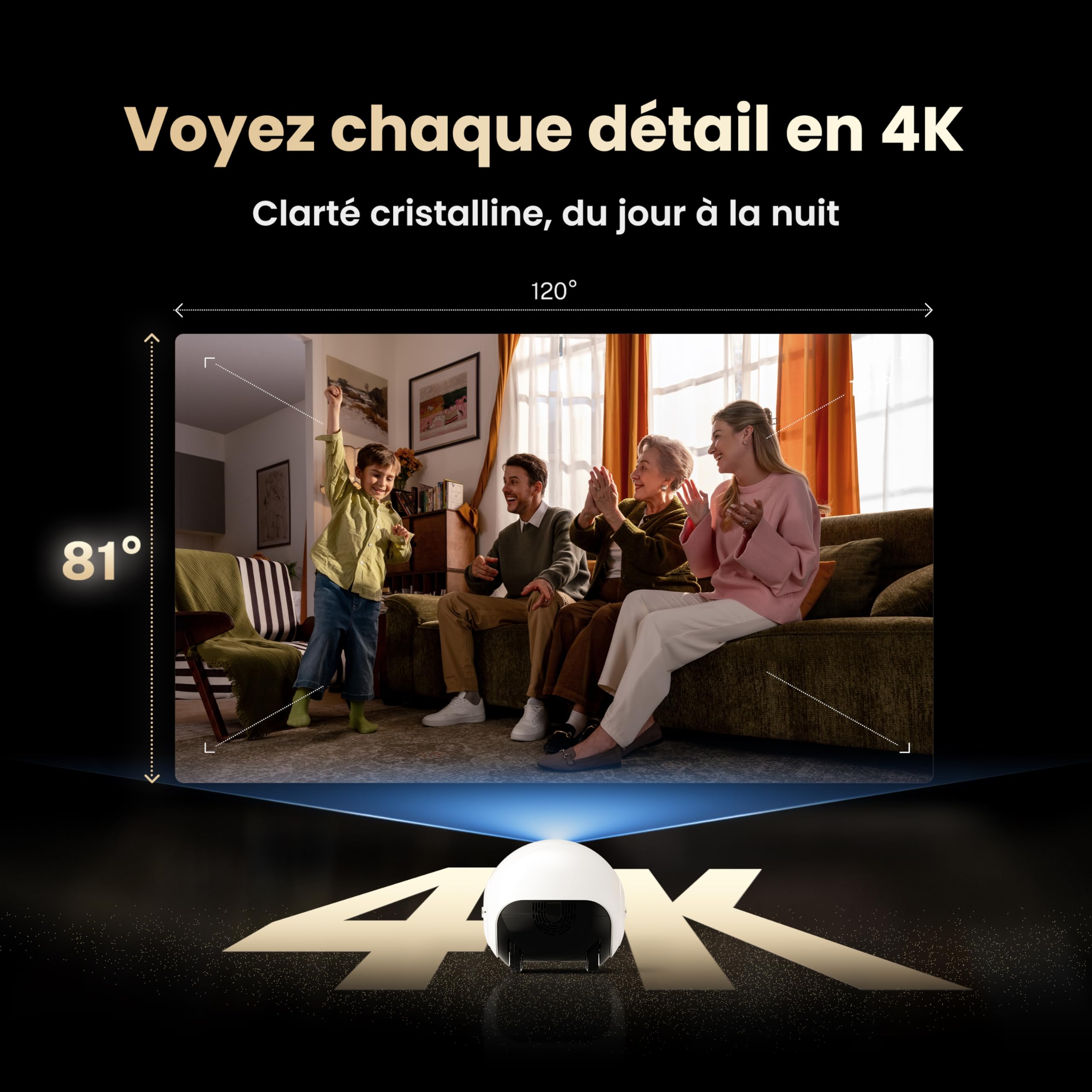 Enabot EBO Max FamilyBot – Robot Caméra 4K, IA Multimodale, Interaction Personnalisée, Vidéo Bidirectionnelle avec Engagement Familial – pour la Famille et Les Animaux | Robot domestique IA avec caméra 4K, mouvement intelligent et commande vocale pour la