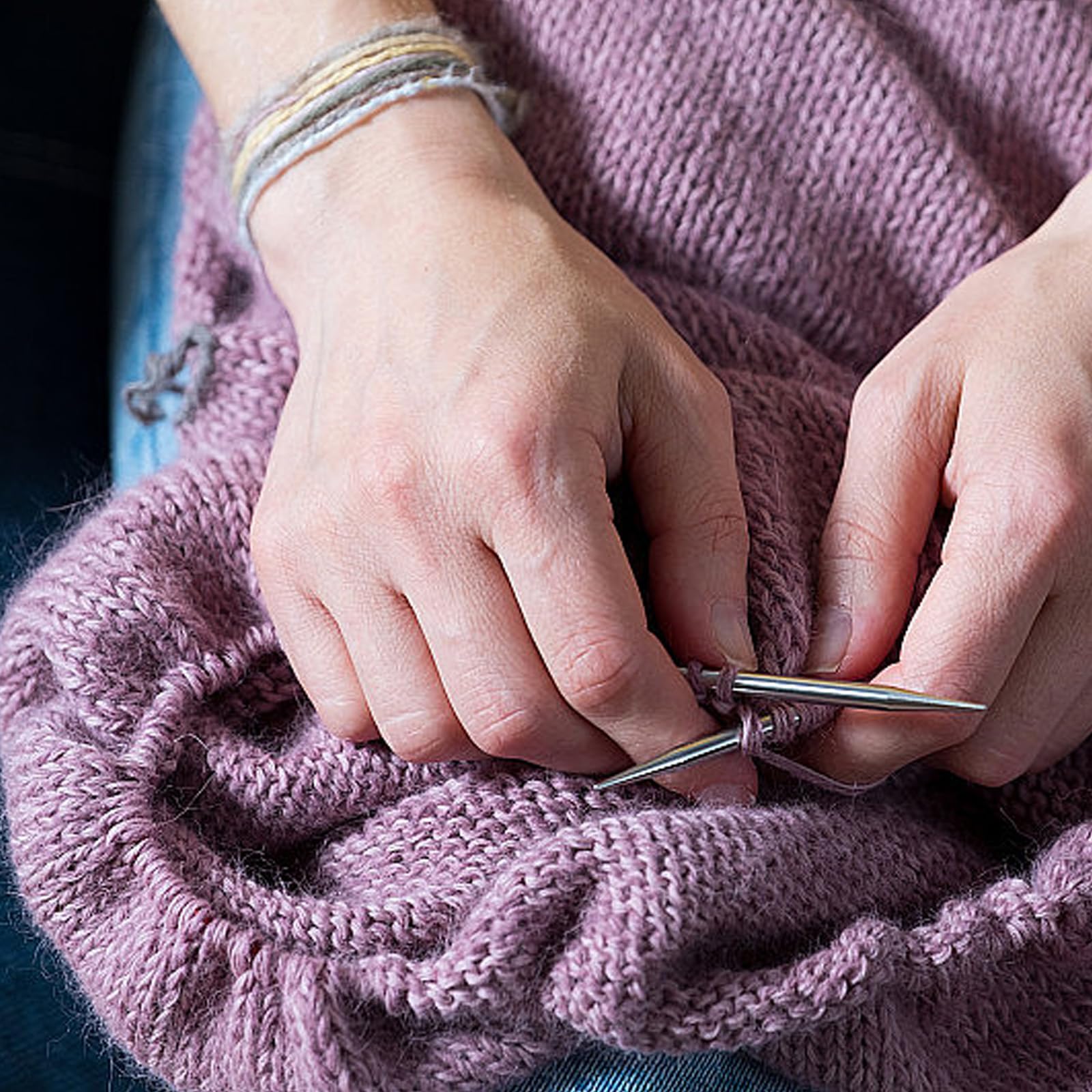 Punte per da Maglia in Alluminio, 9 Paia Punte Corte intercambiabili, Strumento Lavoro Compatto per Filati per Realizzare Guanti per Calzini, Cappelli, Punte per Maglieria da 12, 5