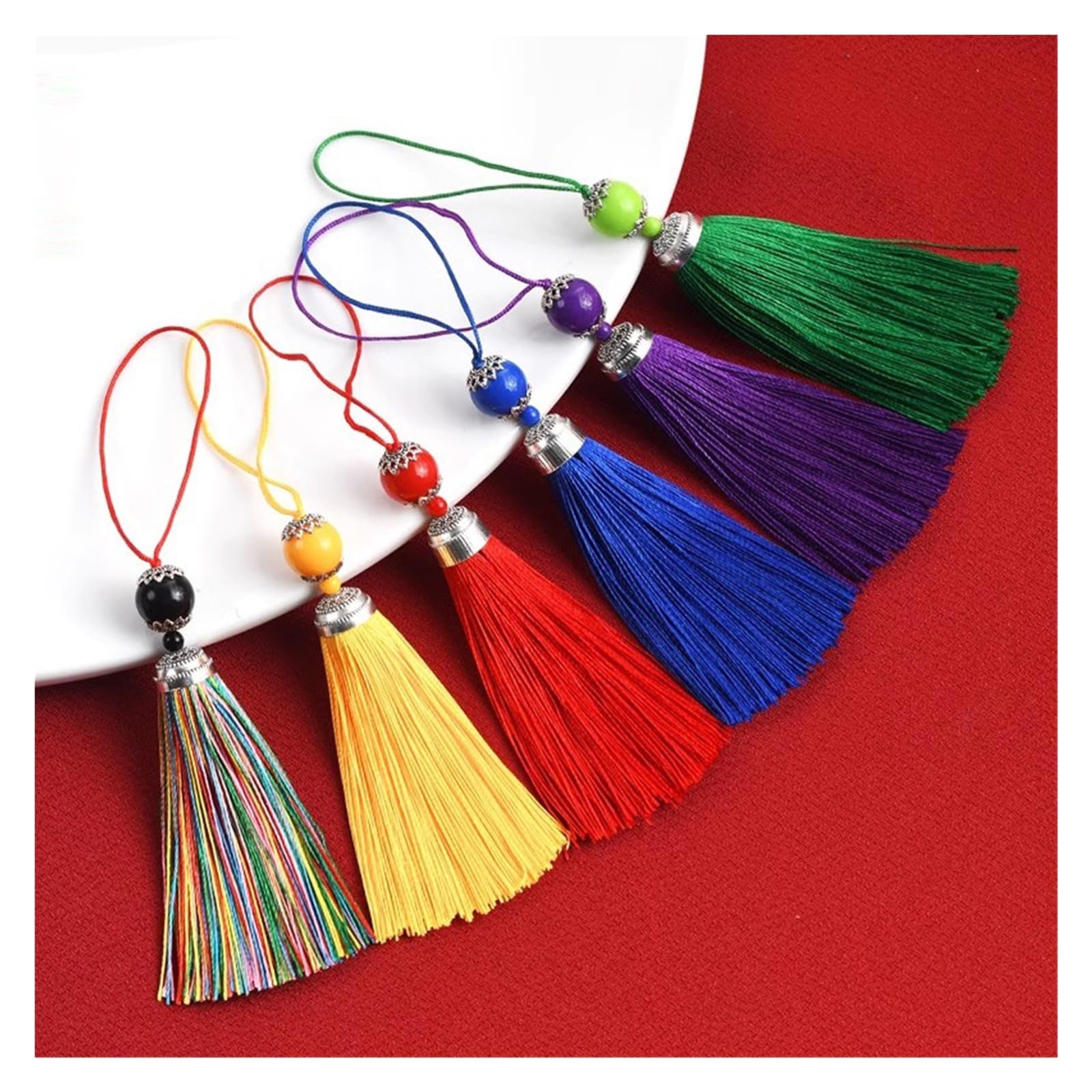 Nappine 20 nappe artigianali con perline da 15 cm