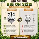 Party Propz Jungle Theme Birthday Decoration Kit - 83Pcs Jungle Theme Decoration | Cake Topper | Animal Cutouts for Jungle, Animal Birthday Decoration | Swirls Cutout 6Pcs (Cardstock) gallery image
