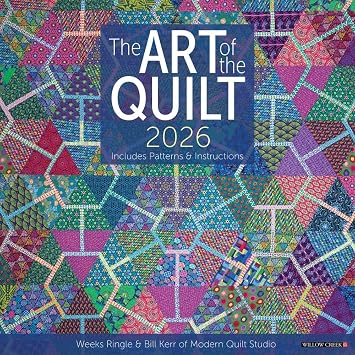 Willow Creek Press, Quilt Art of 2026 Wall Calendar, 12 X 12, 12-Month Calendar with Stapled Binding