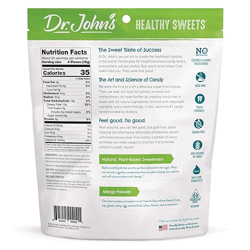 Miniatura 2 de Dr Johns Healthy Sweets Caramelos duros de remolino cremoso sin azúcar 100 unidades 1 libra