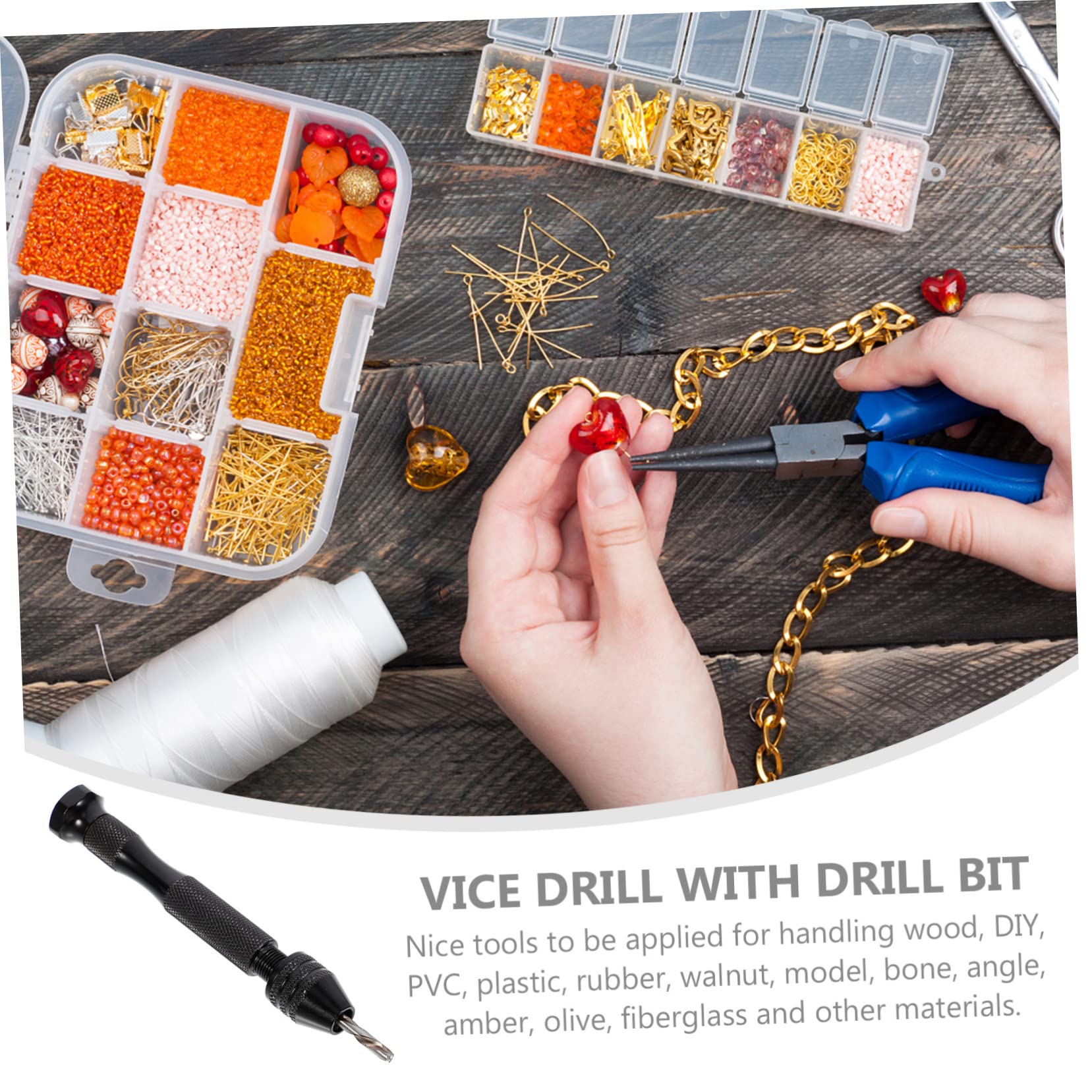 BUTIFULSIC Manual Hole Drill Set 11pcs Pin Vise Hand Drill Bits for Diy Wood Plastic Mini Projects