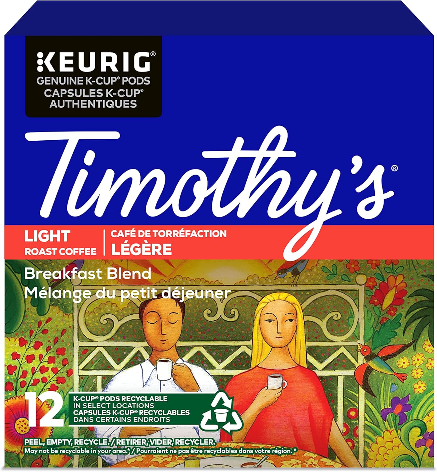 Timothy's Breakfast Blend KCup Coffee Pods, 12 Count For Keurig Coffee