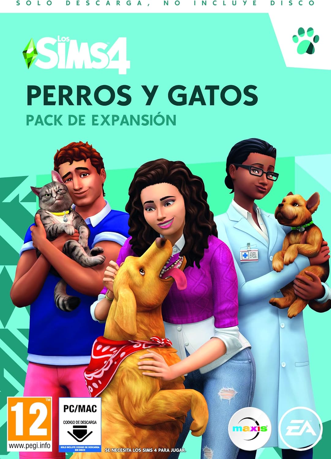 Los Sims 4 Perros y gatos (EP4) PCWin | Caja con código de descarga | Videojuegos | Castellano