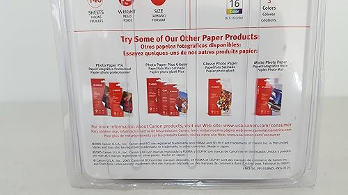 Miniatura 6 de CANON Paquete económico de fotos (9818A007) 2 depósitos de tinta de color BCI-16 con 140 hojas de papel fotográfico brillante de 4 x 6