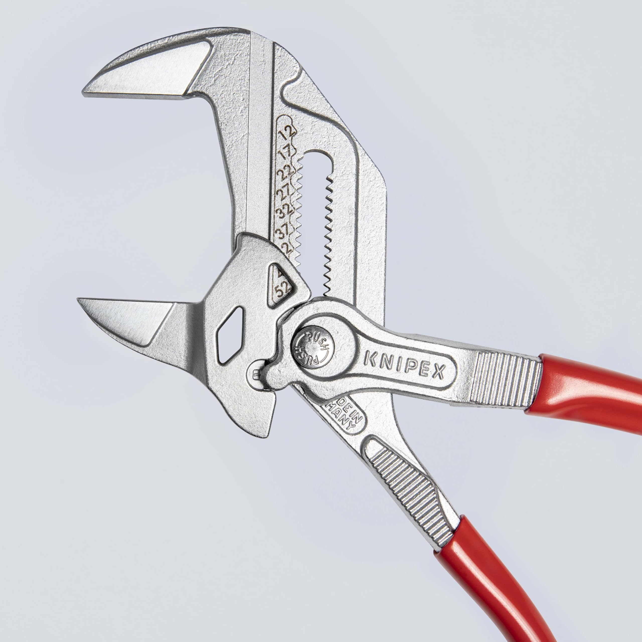 KNIPEX Zangenschlüssel 250 mm verchromt stufenlos bis 52 mm Feinverstellung per Knopfdruck