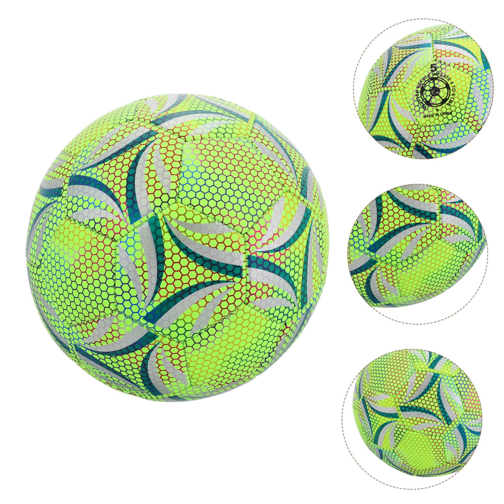 TOYANDONA Balón de Fútbol Luminoso Adultos Accesorio de Entrenamiento Brillante Que Brilla la Oscuridad para Jugar Fiestas Nocturnas