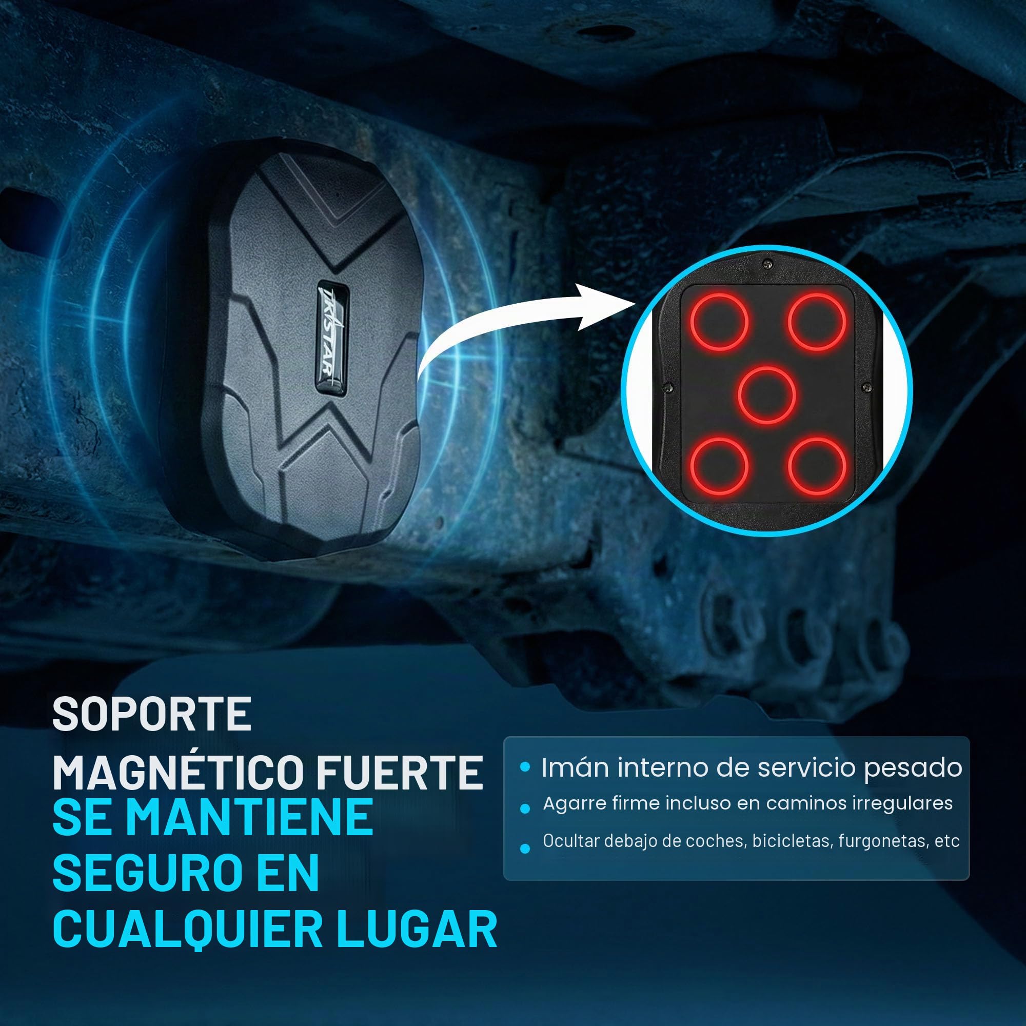 Localizador GPS para Coche, Tracker en Tiempo Real Impermeable Rastreador