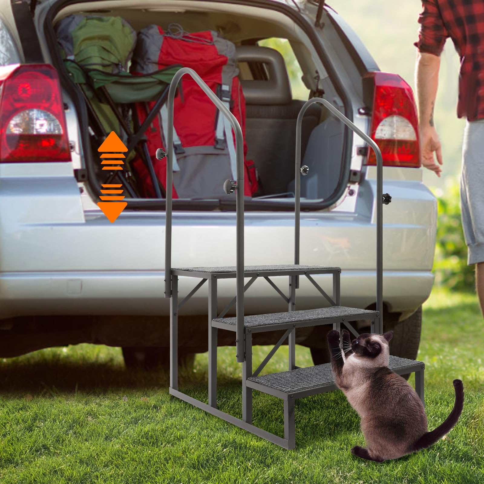 Wohnmobil-Treppe 3-stufige, Tragbare RV Stufen, 204kg Tragkraft