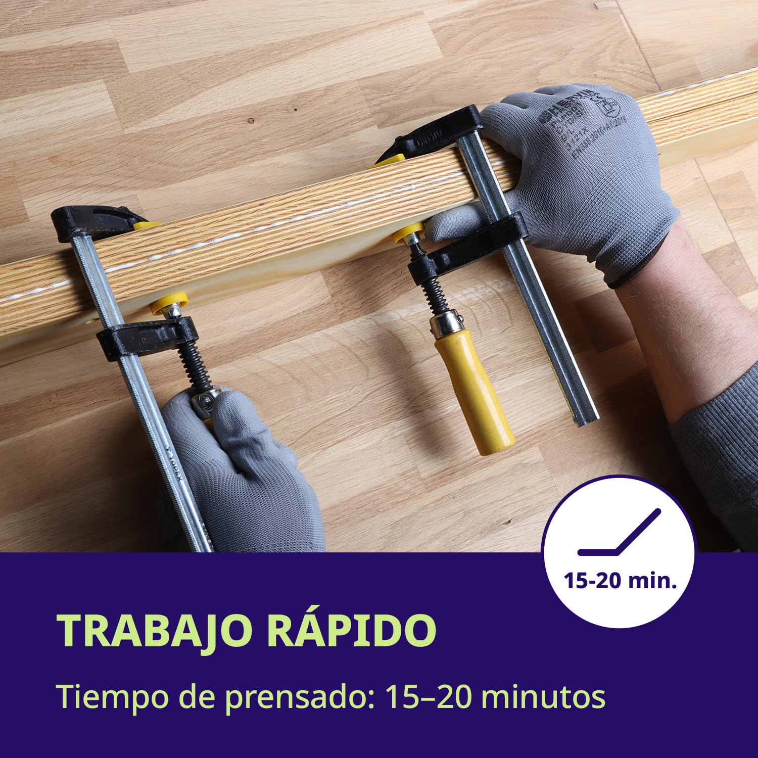 Pegamento para madera Pegamento fuerte de PVC D3 5 kg Pegamento para madera ultrafuerte resistente al agua para muebles, madera contrachapada MDF y más, secado rápido, pe