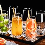 Drinking Glasses Set of 12, Crystal Highball Water Glasses, Glass Cups for Water, Juice, Beverage, Mojito, Mixed Drinks, Cocktail Glass Set-15 Oz