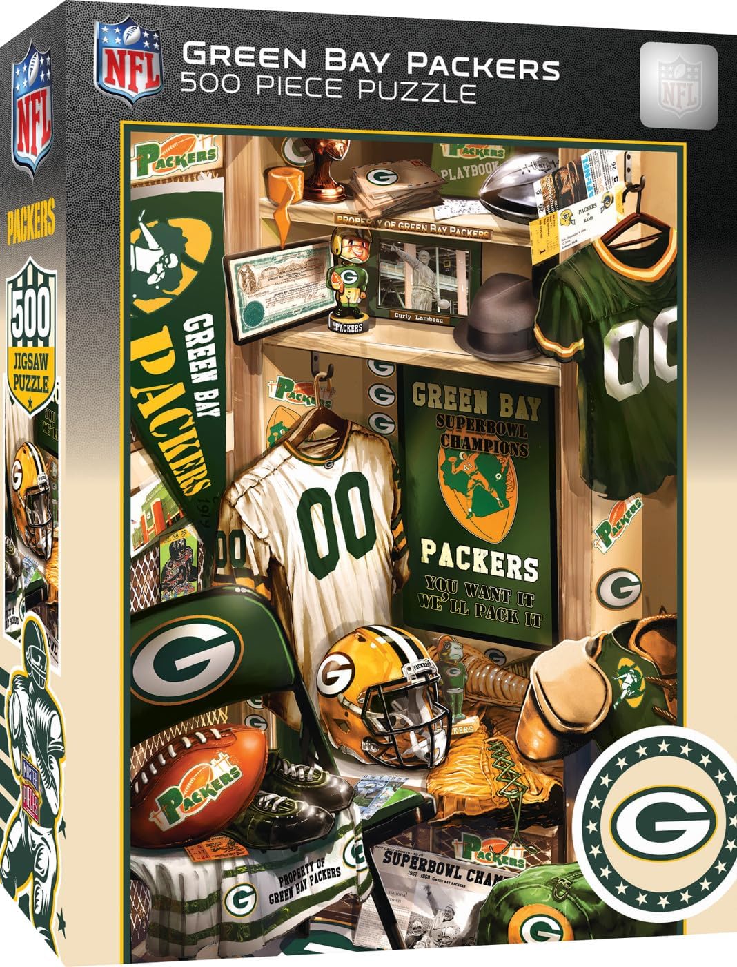MasterPieces Game Day 500 Piece Jigsaw Puzzle for Adults - NFL Seattle Seahawks Locker Room - 15"x21"