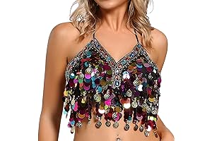 Women's Shimmering Coin Bra for Enchanting Performances