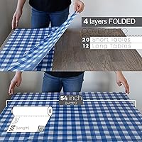 Vista 4 de Neatiffy Rollo de mantel de plástico desechable 54 pulgadas x 108 pies Mantel para mesas rectangulares, cuadradas, redondas ovaladas picnic