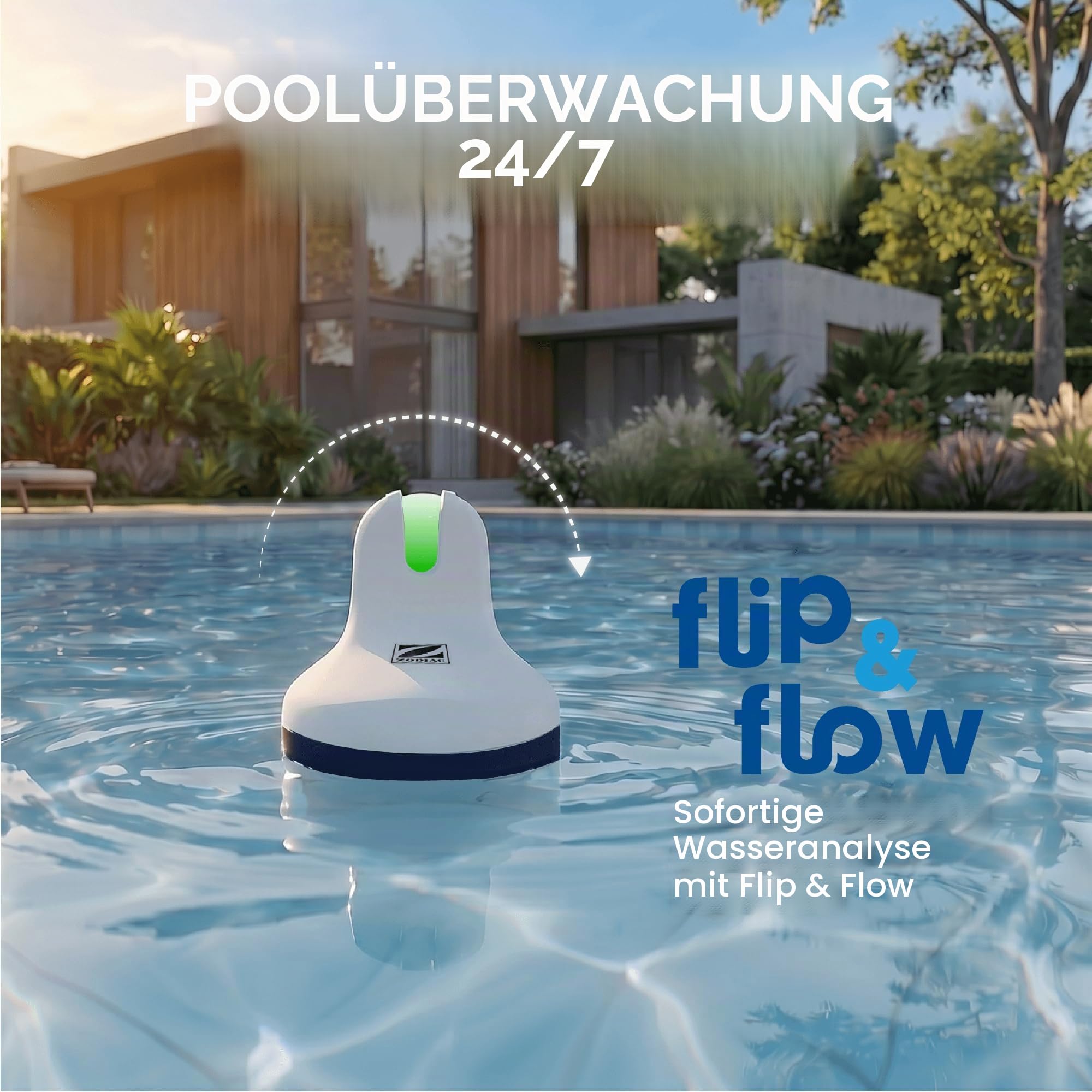 Zodiac Blue Connect Silver WA000099 Intelligentes Analysegerät für Schwimmbäder und Spas, pH-Messgerät, Chlor, Temperatur, Chlor- und Brom-kompatibel, Smartphone-App Fluidra Pool