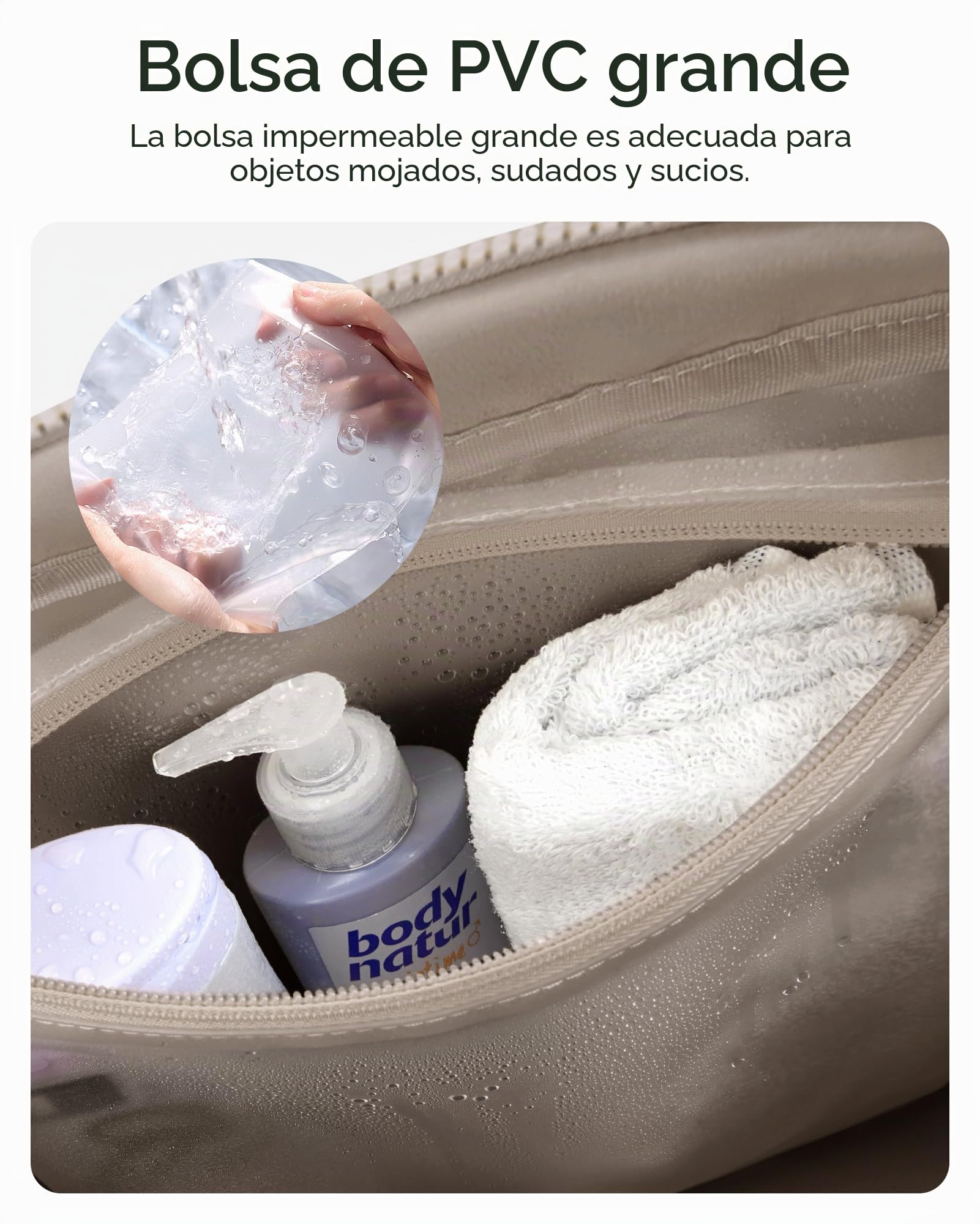 BAGSMART Bolsa de Viaje de 24 l Para Mujer, Impermeable, Equipaje de Mano Con PVC Para Gimnasio, Clínica, Hospital, Fitness, Natación