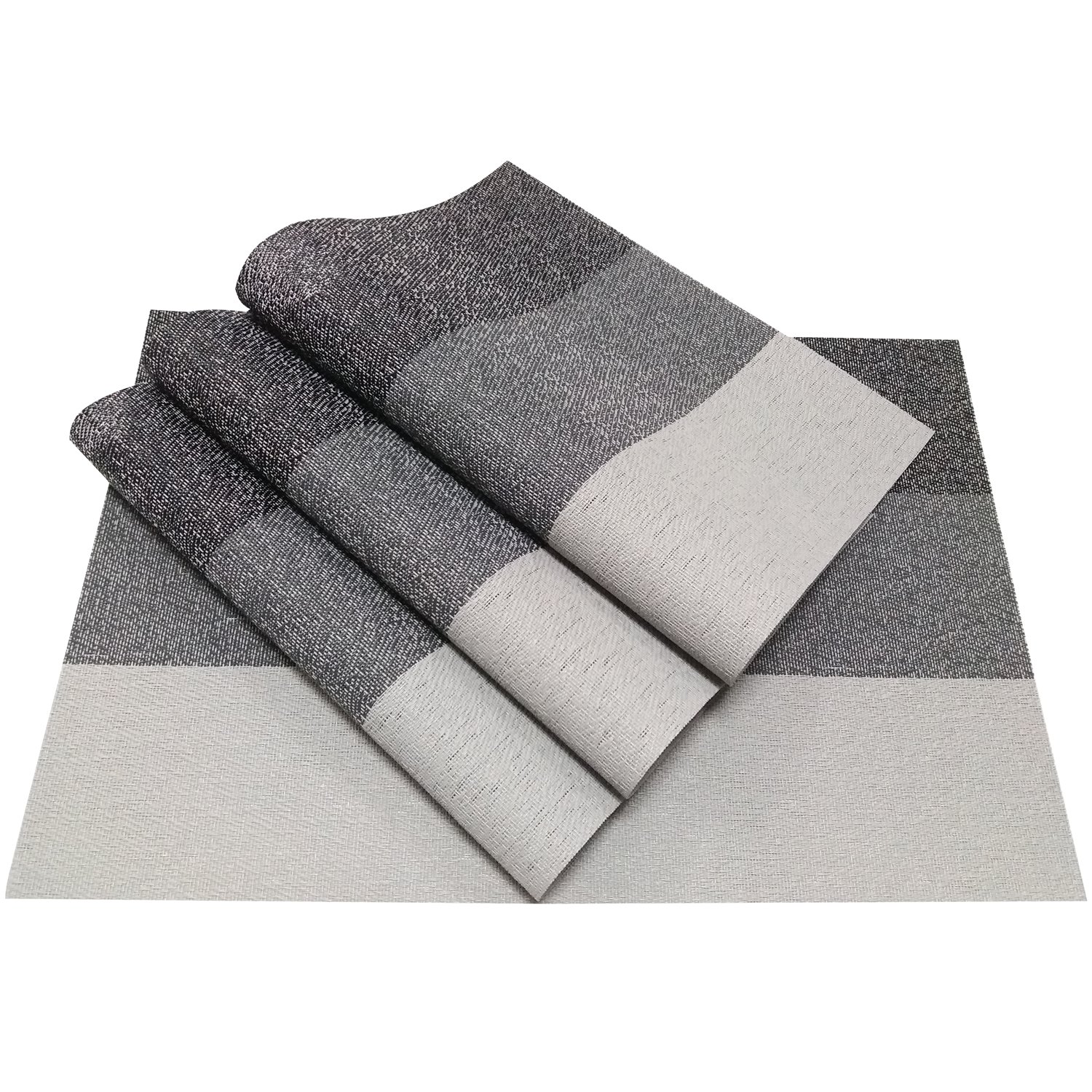 Sets de table Zupro en pack de 4 tissés haut de gamme à rayures