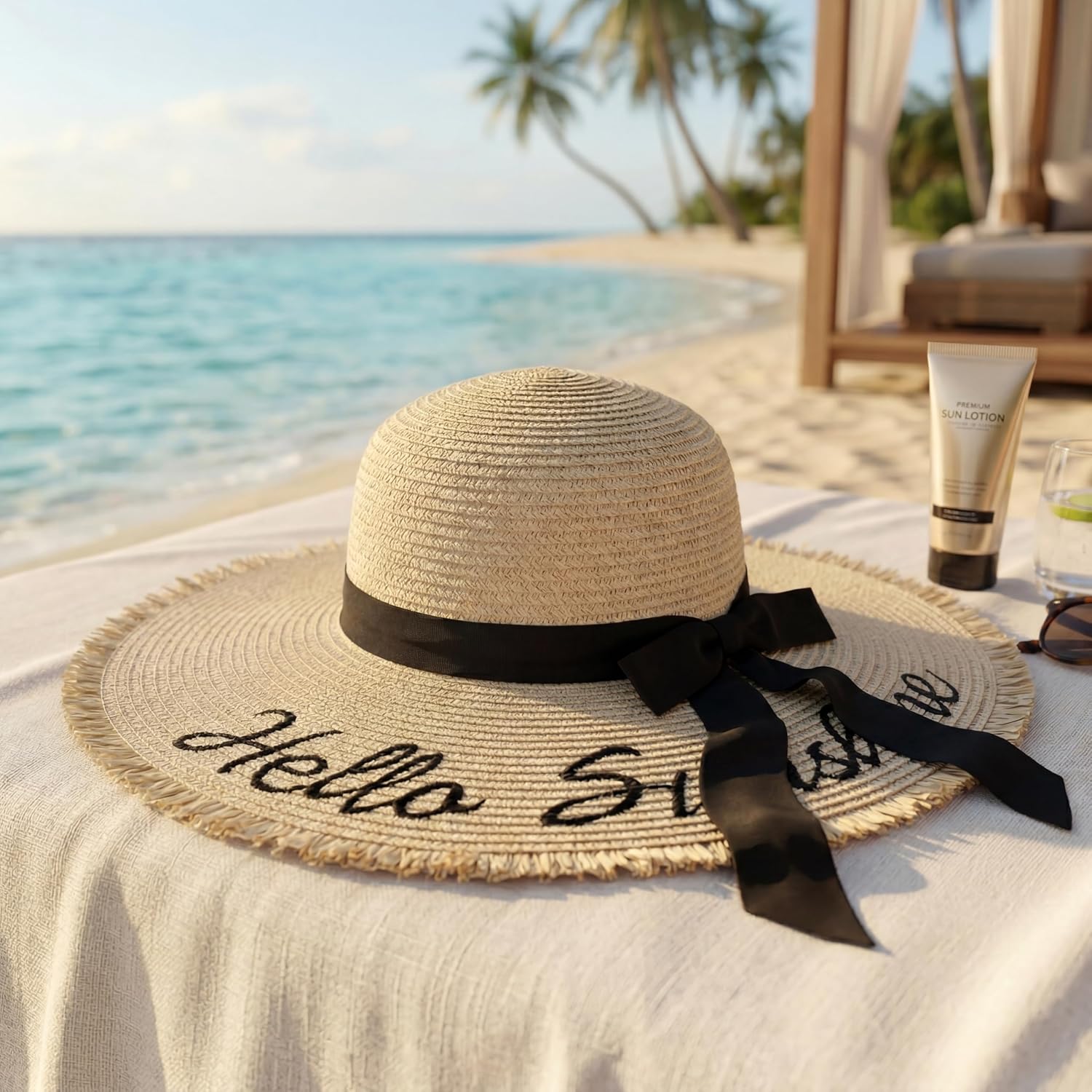 Women’s Wide Brim Sun Hat UPF 50+ – Packable Beach Hat for Women