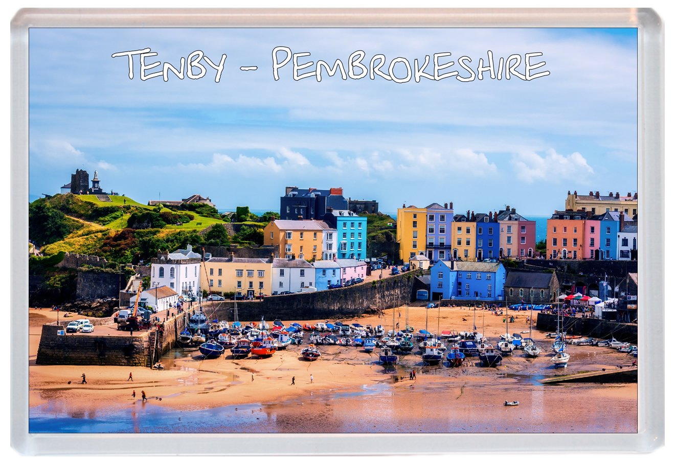 Baked Bean Store Tenby - Pembrokeshire - Wales - Jumbo Fridge Magnet Id591
