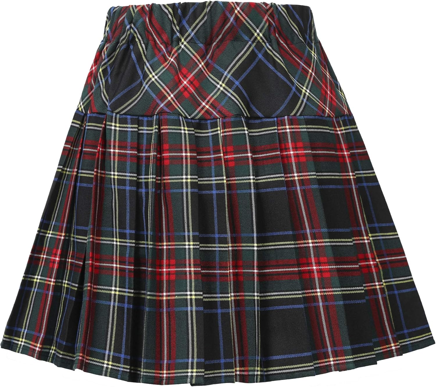 EXCHIC Women's A-Line Mini Skirt Stretchy High Waist Pleated Tennis Skirts Plaid School Uniform Dance Casual Wear - Image 2