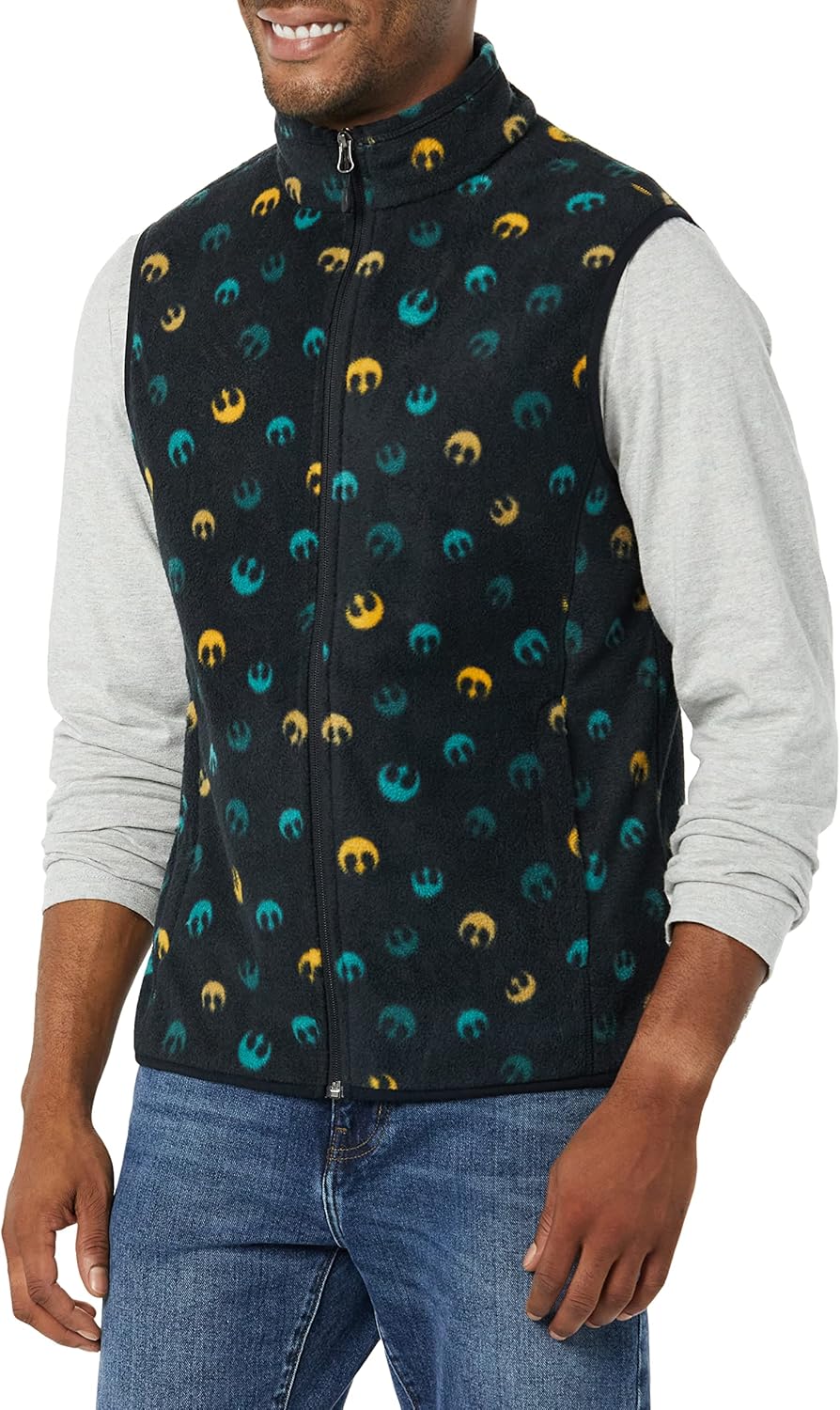 Amazon Essentials Disney | Marvel | Star Wars Men's Polar Fleece Vest