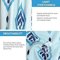 Vista 53 de Harrison Howard Protector de cola elástico, protección transpirable de cola de caballo, diseño deslizante, correas de cierre de 2 hebras, 22 marino