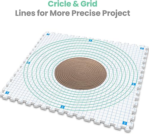 Miniatura 6 de Yrangee Alfombrillas de bloqueo para ganchillo, tabla de bloqueo extra gruesa para ganchillo, paquete de 9 alfombrillas de bloqueo de tejido con 100