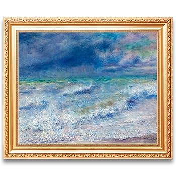 ルノワール　アートプリント　海辺にて Amazon.co.jp: ルノワール 海辺の若い娘達 複製画 風景画 女性