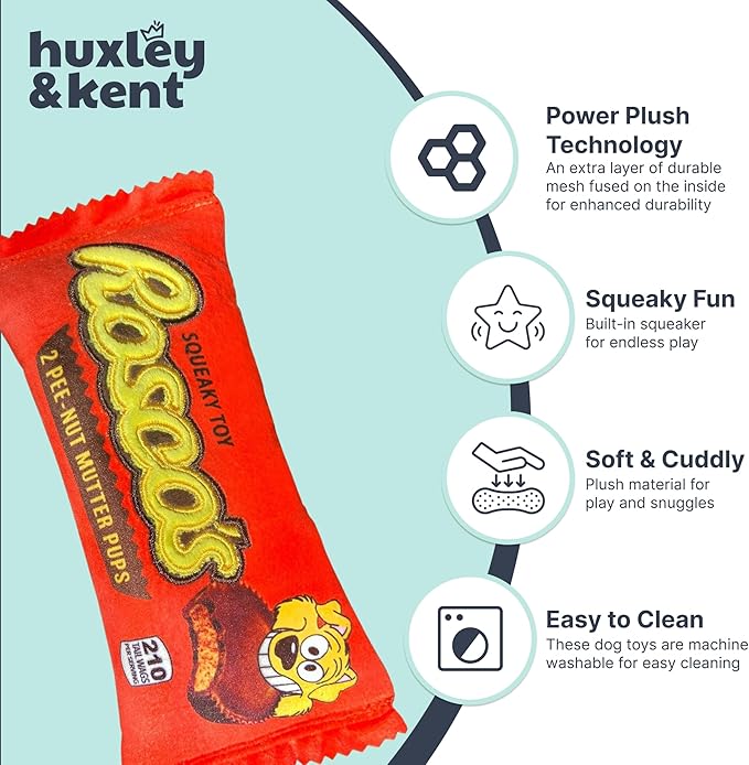 Juguete para Perro Huxley & Kent Power Plush Squeaky Roscos Grande miniatura 5