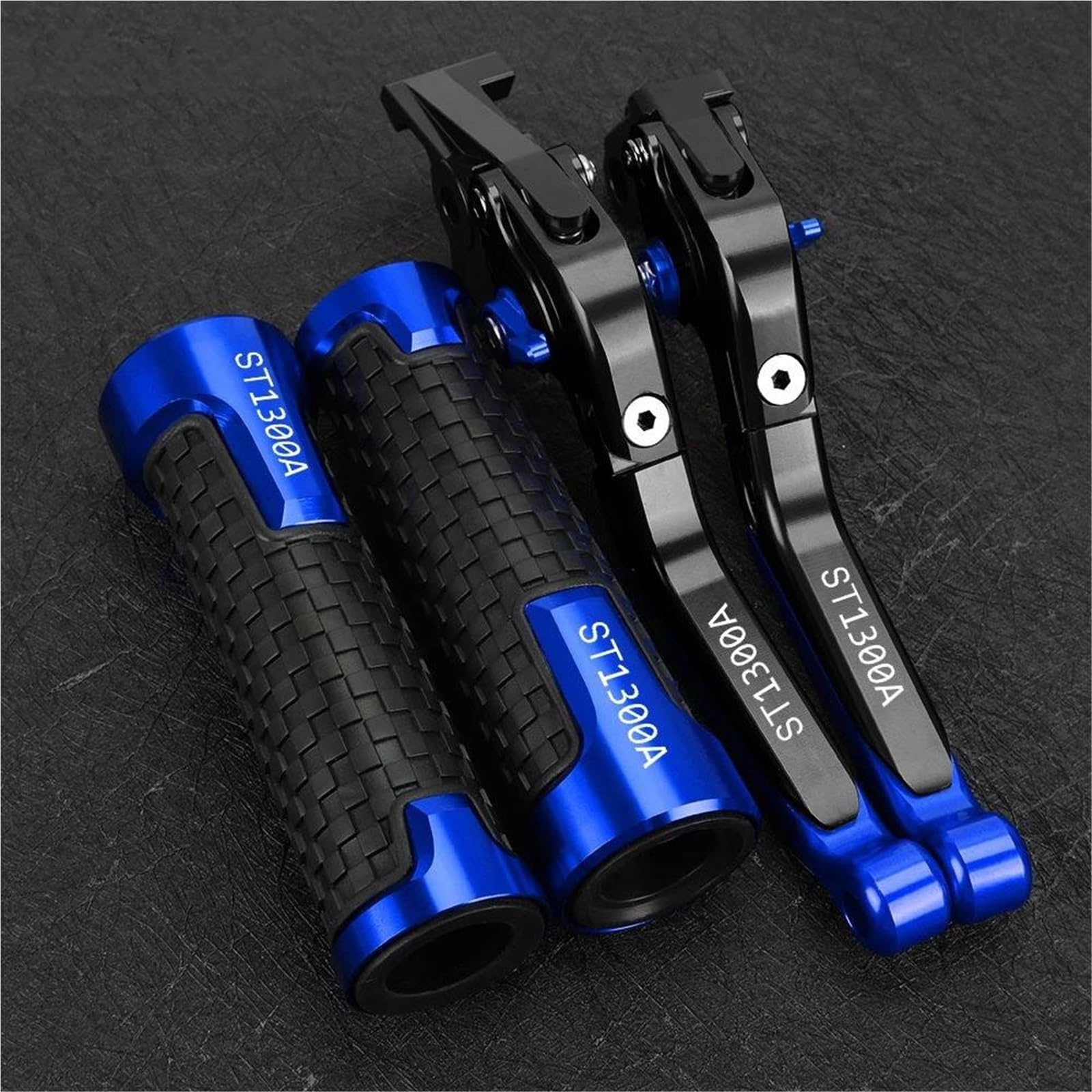 Tgvselpj Blue 1 Motorcycle Part 7/8" 22Mm Motorcycle Extendable Adjustable Clutch Brake Levers Controller Lever Handle For H-Onda St1300a St1300 A St 1300A 2003-2007(Blue 1)