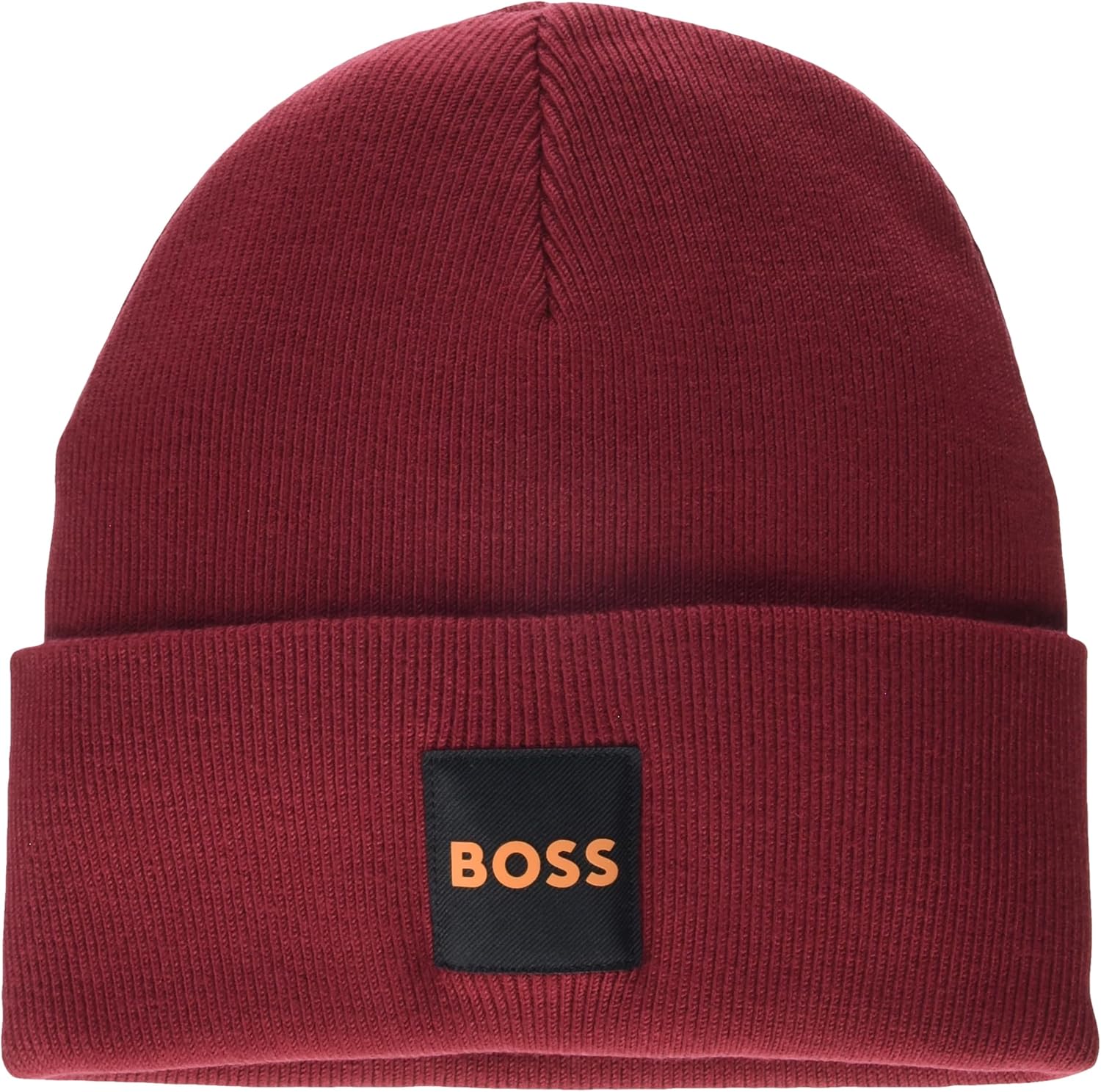 BOSS Men's Square Logo Double Layer Beanie