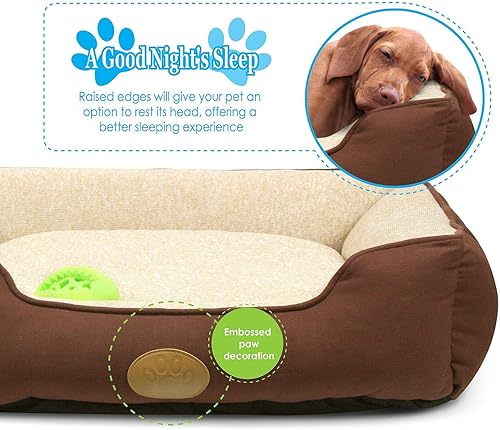 Miniatura 3 de Cama prémium para perros o gatos  Cama grande para perros mide 30 x 23 x 7 pulgadas, perfecta para mascotas de hasta 55 libras. Cama para mascotas