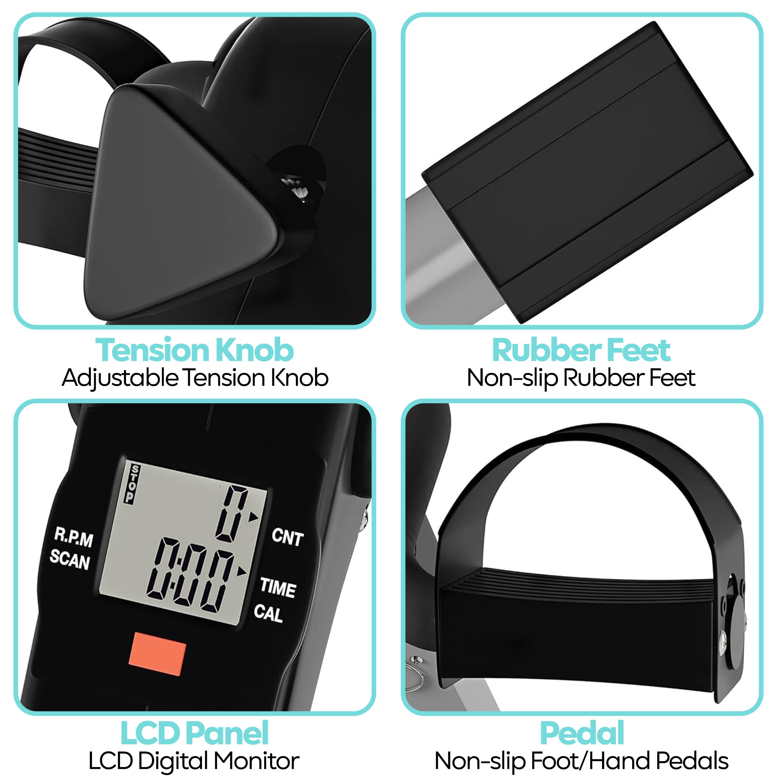 Lot De 2 Pédales Rabattables Plastique Anti-Dérapantes UPFIT Raymond - Compatible Tous Vélos
