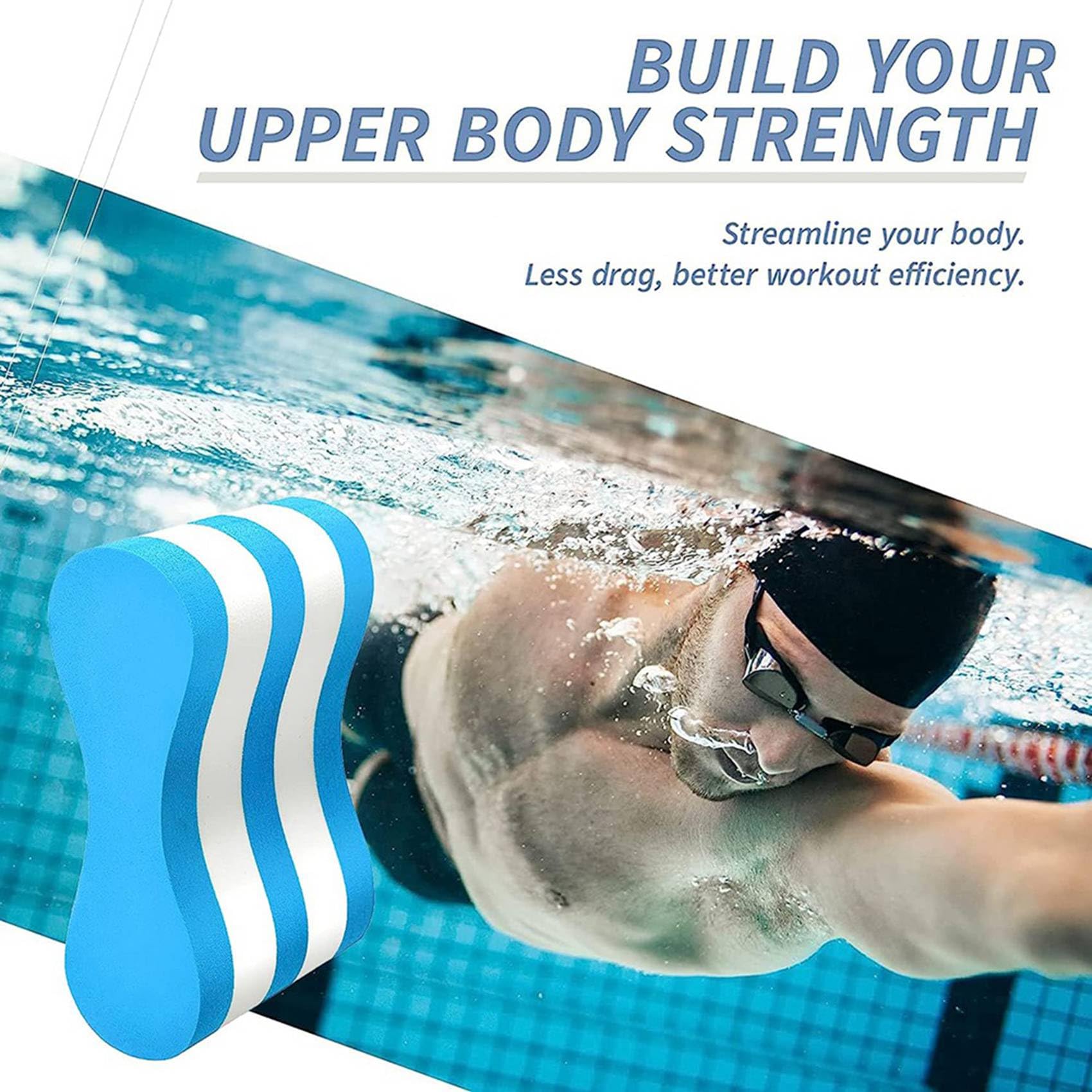 10X Pull Buoy Leg Float - Aiuto per L'Allenamento nel Piscina, Supporto per Gambe e Fianchi per Adulti, Bambini e Principianti, per Il Nuoto