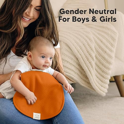 Vista 53 de Paños orgánicos para eructos para bebés niños y niñas, paquete de 5 paños de algodón súper absorbentes para bebés, trapos suaves y afelpados
