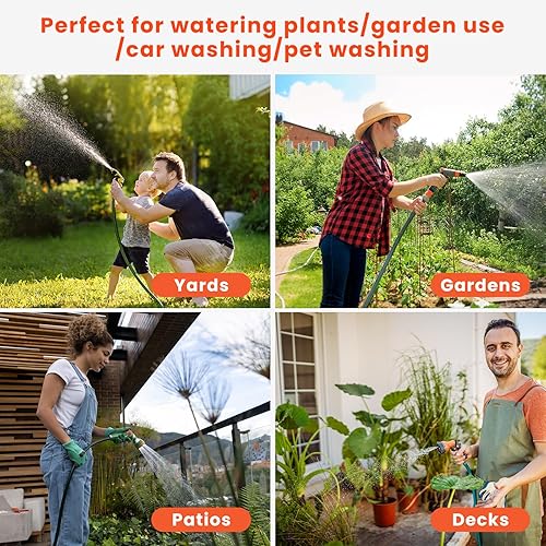 Miniatura 8 de Carretes de manguera de jardín retráctiles mejorados de 130 pies x 12 pulgadas, soporte de metal PRO giratorio de 180 con bloqueo de cualquier