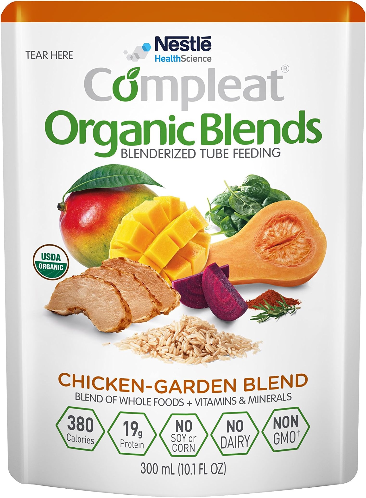 Compleat Organic Blends Chicken-Garden, 10.1 fl oz Pouch, 8 Count