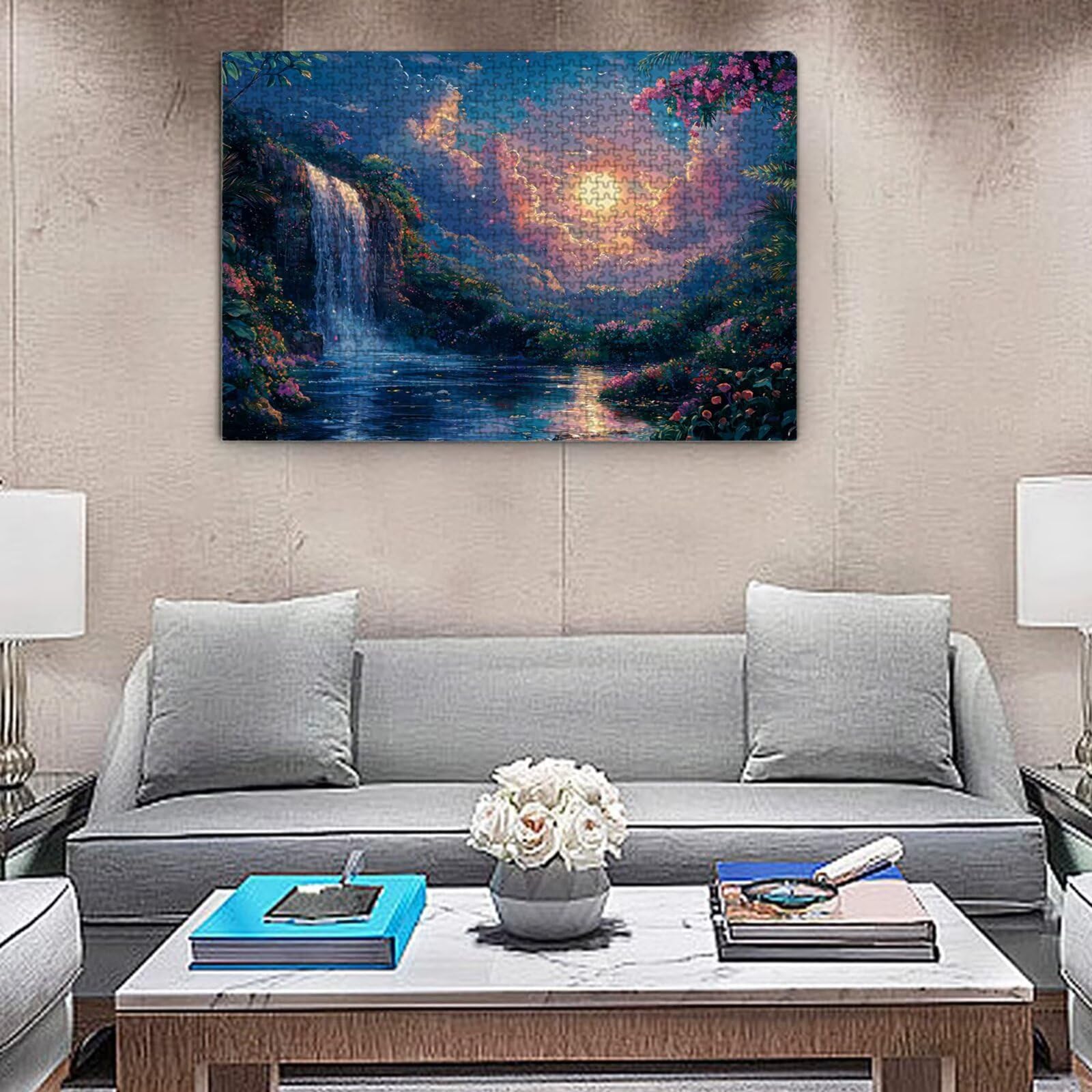 Puzzle dla dorosłych, 6000 sztuk, trudne drewniane puzzle, gra, gra logiczna, gra ręczna, dekoracja rodzinna, kreatywna rozrywka, prezent 105 x 179 cm księżyc krajobraz K0F-491