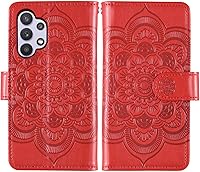 Vista 6 de Asuwish Funda de teléfono para Samsung Galaxy A32 5G 2021 de 6.5 pulgadas con protector de pantalla de vidrio templado y soporte para tarjetas