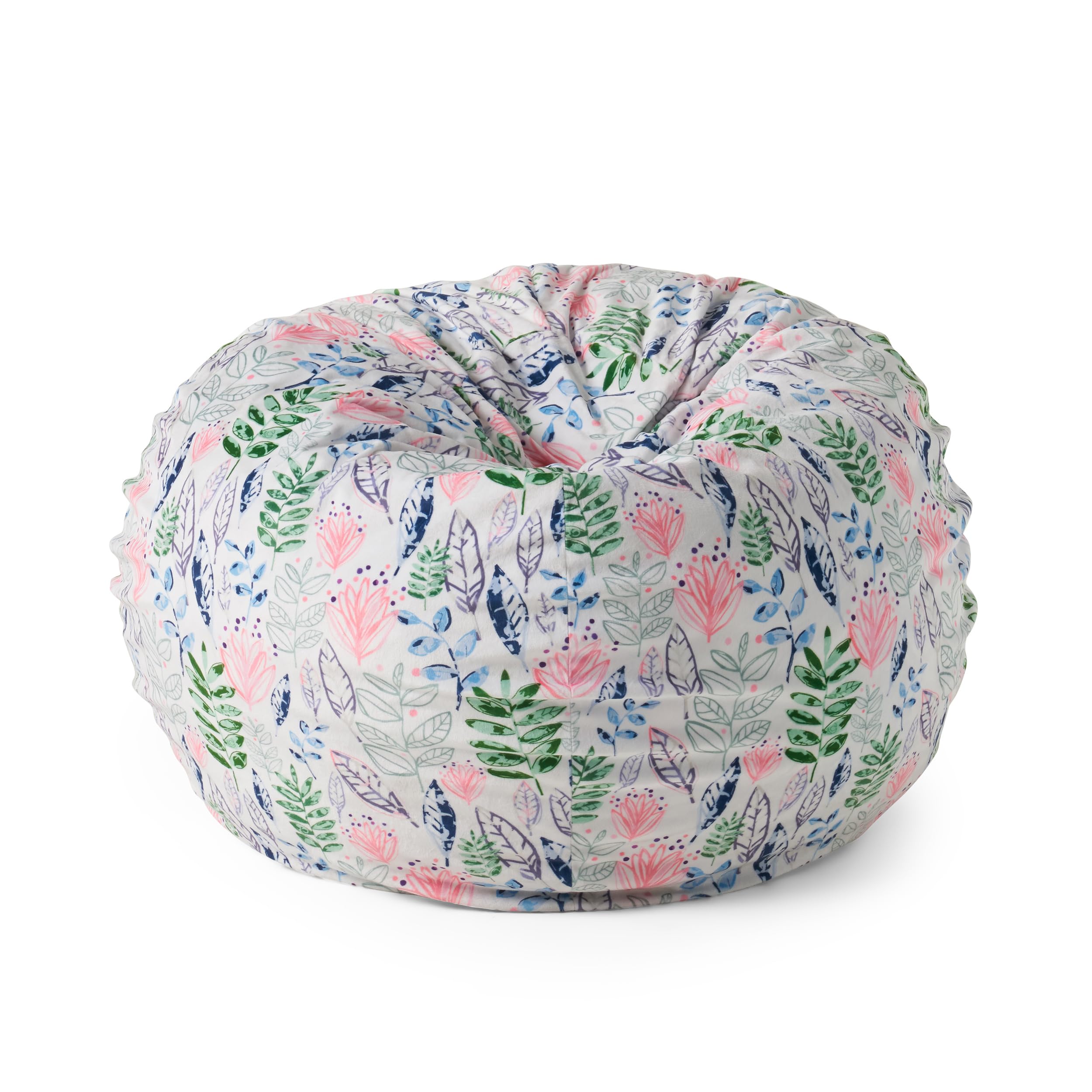 sofutoo Cozy Rounded Bean Bag for Relaxation, Stylish Leaf Print, Comfortable and Durable for All Spaces