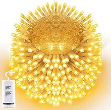 Joomer Christmas Fairy Lights, 20 m 200 LED Fairy Lights, Outdoor Battery Timer, 8 Modes, Christmas Tree Fairy Lights, Waterproof Christmas Decoration for Balcony, Room, Party, Wedding, Festival, Warm