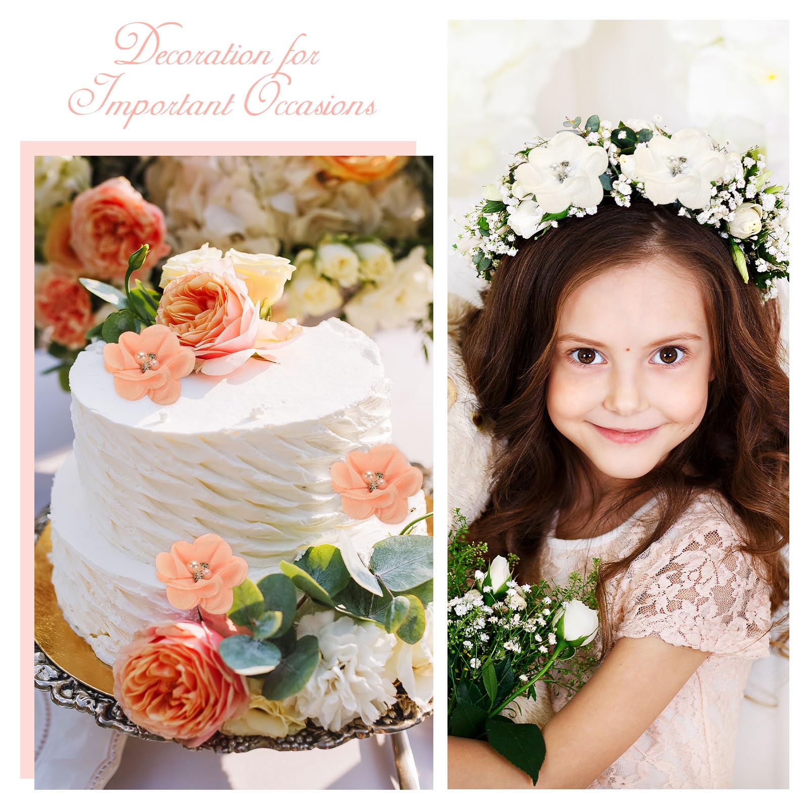 PATIKIL 10 Fiori In Chiffon Viola Chiaro, 5 Cm, Applicazioni Per Cucito E Decorazioni