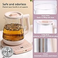Vista 6 de Health Pot Electric Kettle with Infuser,Smart Fruit Hot Tea Maker, Temperature Control and Tea Keep Warm, 12 Functional Procedures, 1.8 Liters of