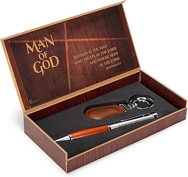 14. Ballpoint Pen and Leatherette Keychain Gift Boxed Set