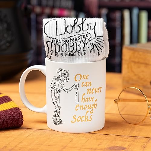 Miniatura 2 de Paladone Juego de tazas y calcetines Dobby, mercancía oficial de Harry Potter, Varios colores