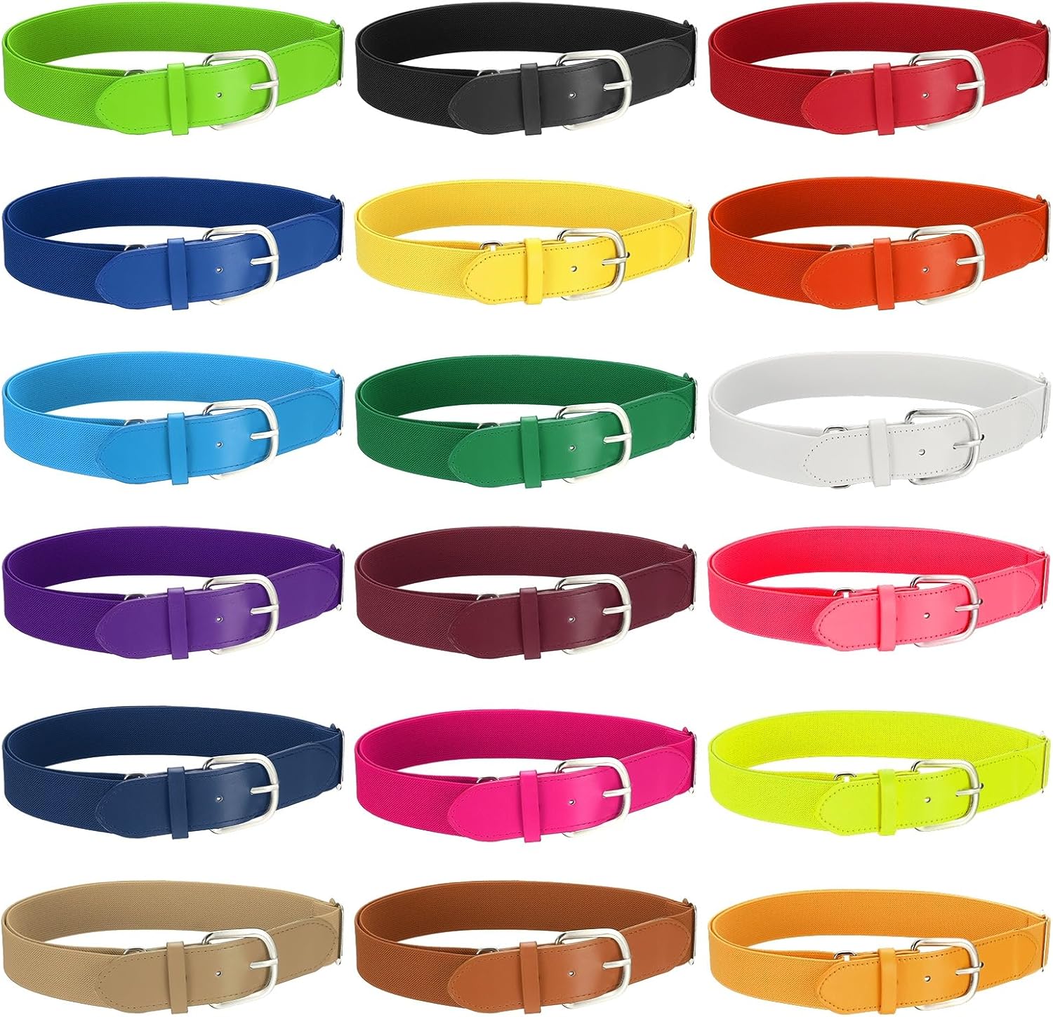 Baseball Belt PU Leather Softball Belt, Adjustable Elastic Baseball Uniform Belt Fit for Men