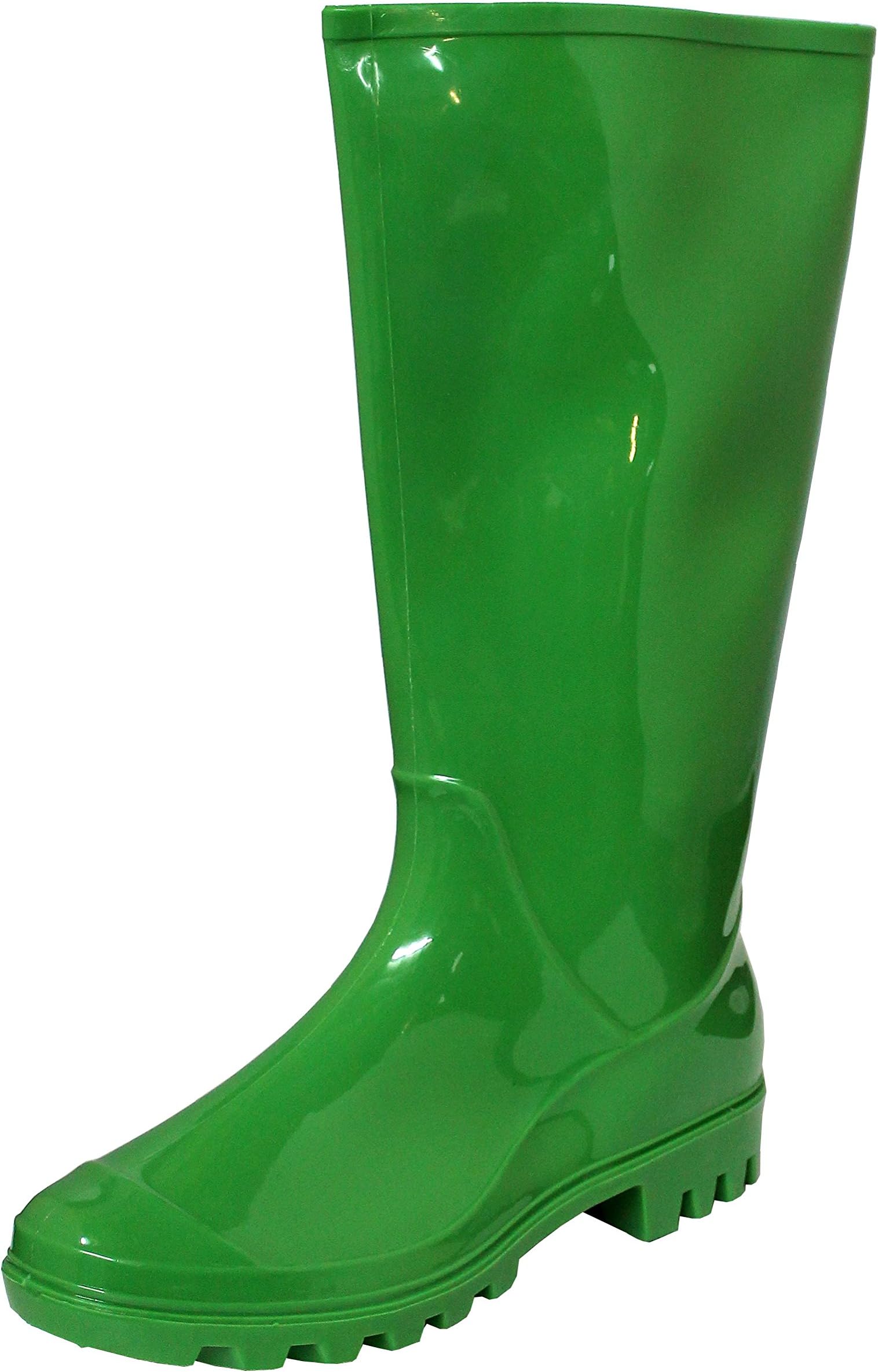 Rain Boots, Waterproof Shoes, Rubber Boots (10, Green)